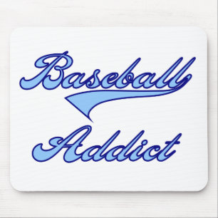 Baseball Addict Blue Mouse Pad