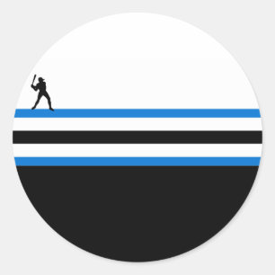 baseball : airstar : classic round sticker