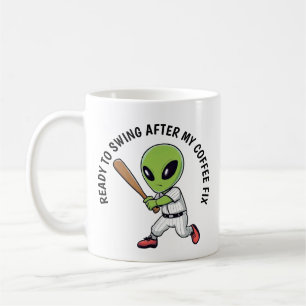 Baseball Alien Coffee Mug