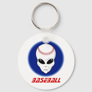 Baseball Alien Keychain