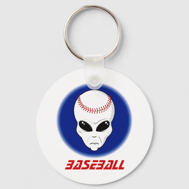 Baseball Alien Keychain (Front)
