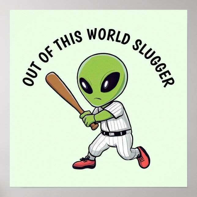 Baseball Alien Poster (Front)