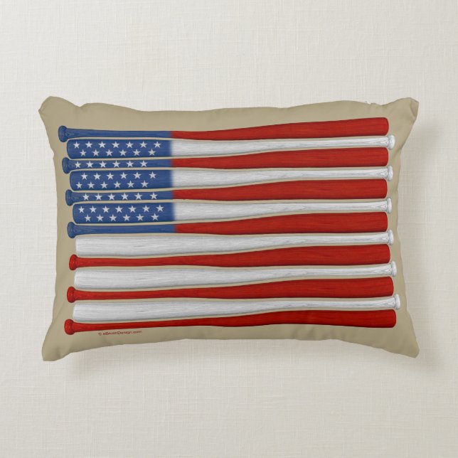 Baseball America (USA) Accent Pillow (Front)
