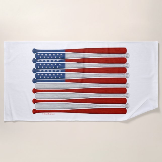 Baseball America (USA) Beach Towel (Front)