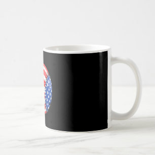 Baseball american flag 4th of july boys men retro coffee mug