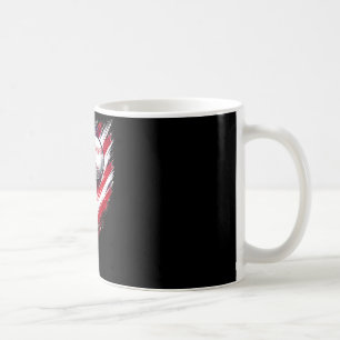 Baseball american flag boys girls men women fans  coffee mug