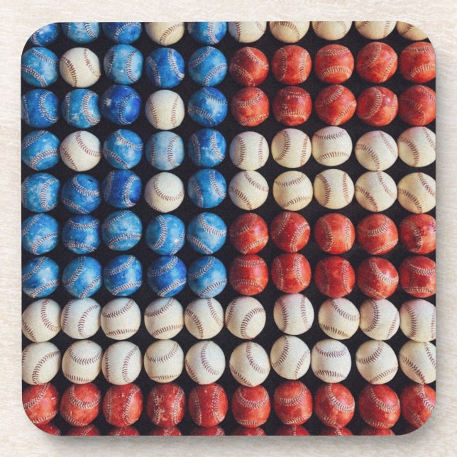 Baseball American Flag Coaster (Front)