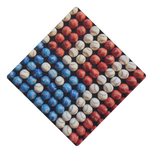 Baseball American Flag Graduation Cap Topper