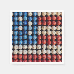 Baseball American Flag Napkin