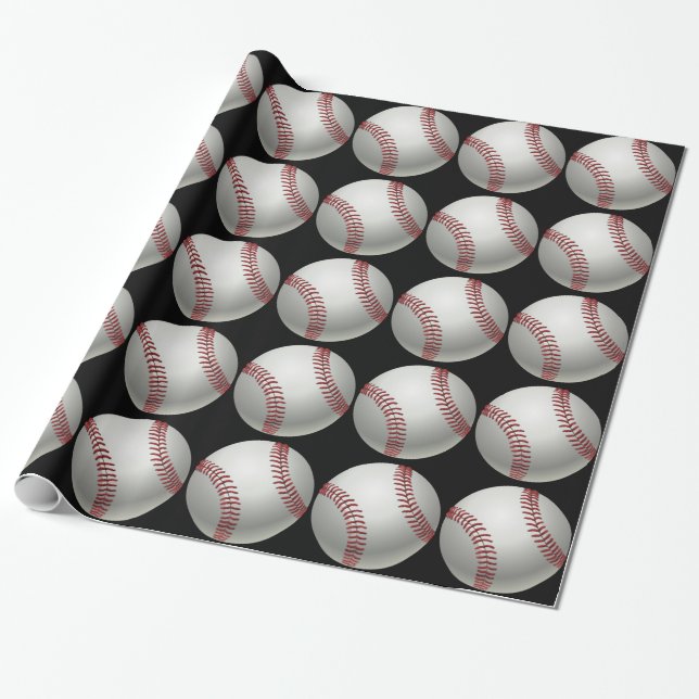 Baseball American Game! Wrapping Paper (Unrolled)