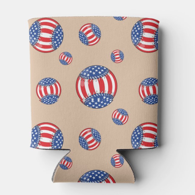 Baseball Americana Can Coolers (Back)