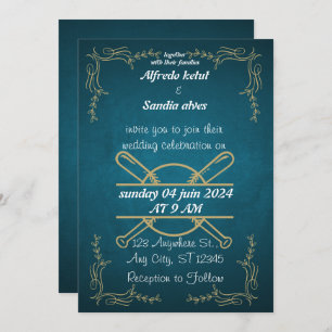 Baseball amour sport Thème Mariage Invitations