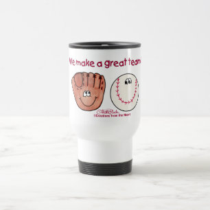 Baseball and Baseball Glove Team Travel Mug