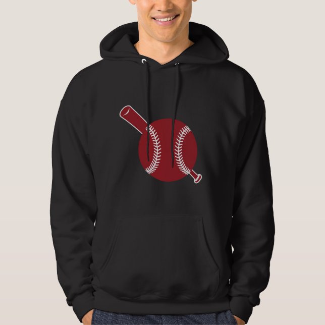 Baseball and Bat Icon Hoodie (Front)
