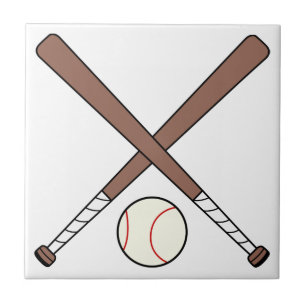 Baseball and Bats Tile