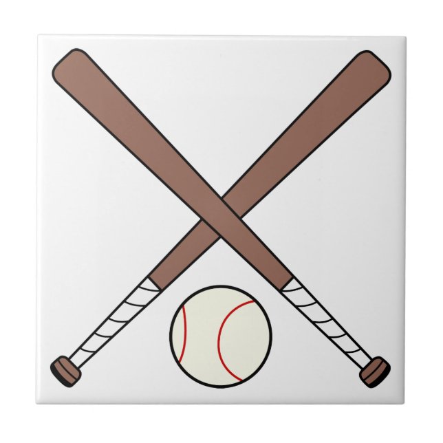 Baseball and Bats Tile (Front)
