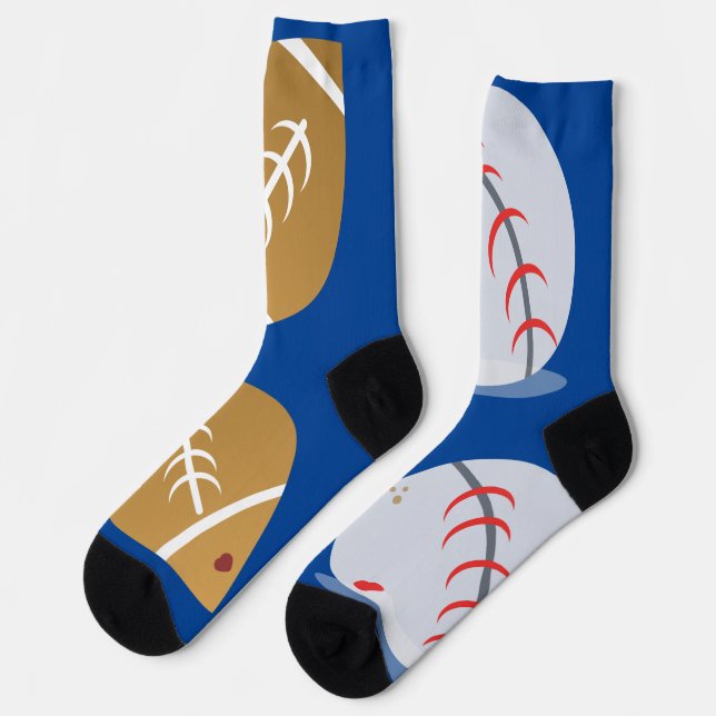 Baseball and Football Mix  Socks (Left)