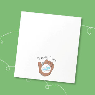 Baseball and Mitt Personalized Boy Notepad
