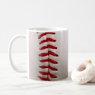 Baseball and Softball Red Stitching Coffee Mug