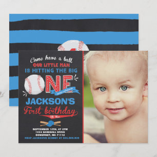 Baseball Anniversaire Invitation Baseball 1er Anni