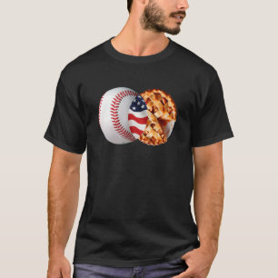 Baseball Apple Pie American Flag July 4th USA Men  T-Shirt