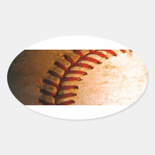 Baseball Art Oval Sticker