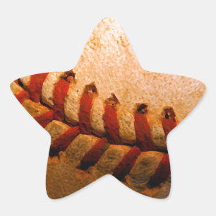 Baseball Art Star Sticker