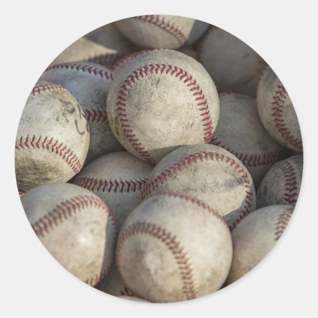 Baseball Artwork Classic Round Sticker (Front)