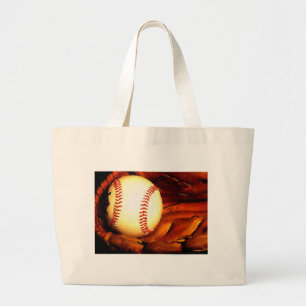 Baseball Artwork Large Tote Bag
