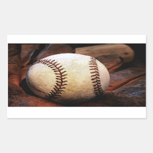 Baseball Artwork Rectangle Sticker