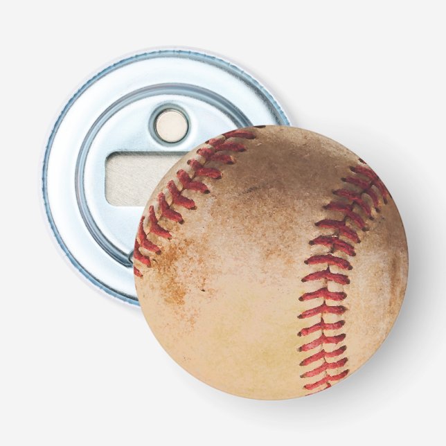 Baseball Artwork Vintage Bottle Opener (Front)