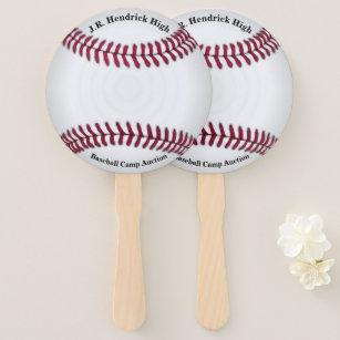 Baseball Auction Paddle Hand Fan