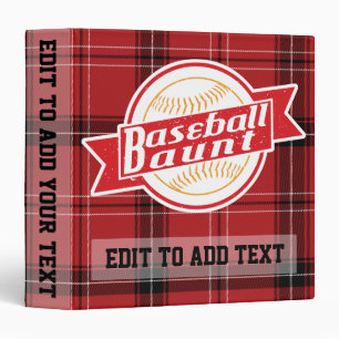 Baseball Aunt Binder Album, Customizable