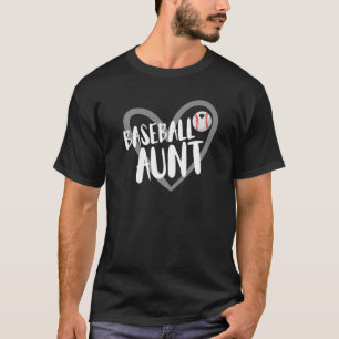 Baseball Aunt Heart T-Shirt