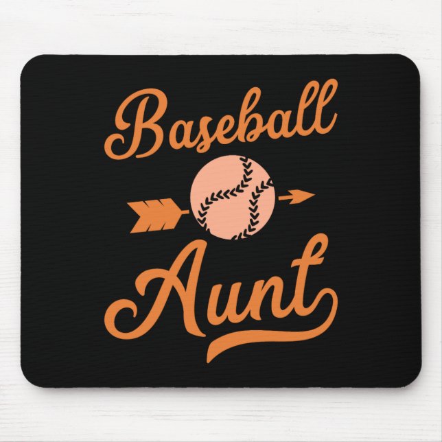Baseball Aunt Mouse Pad (Front)