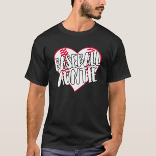 Baseball Auntie Heart 1 T-Shirt