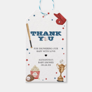 Baseball Baby Shower Favour Tags