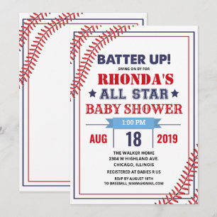 Baseball Baby Shower Invitation