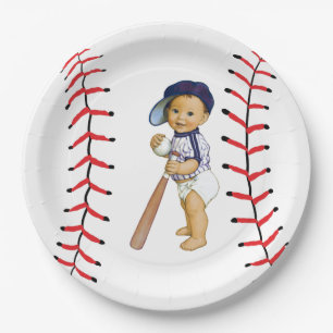 Baseball Baby Shower Paper Plate