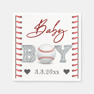 Baseball Baby Shower Personalized Napkin