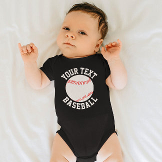 Baseball Baby Team Name, Player Name & Number Bodysuit