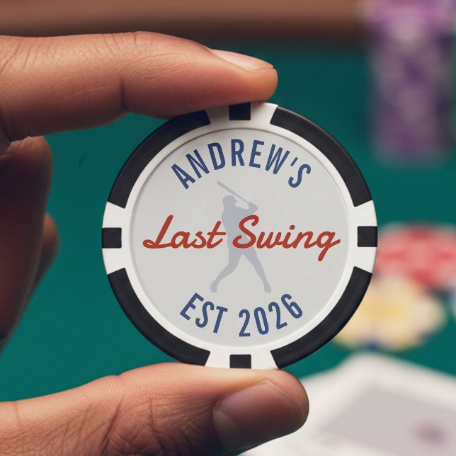 Baseball Bachelor Party Last Swing Before the Ring Poker Chips (Creator Uploaded)