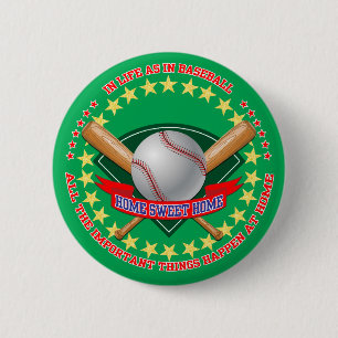Baseball Badge 2 Inch Round Button