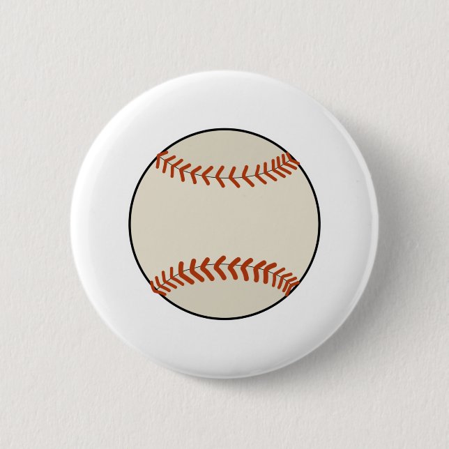 Baseball Ball 2 Inch Round Button (Front)