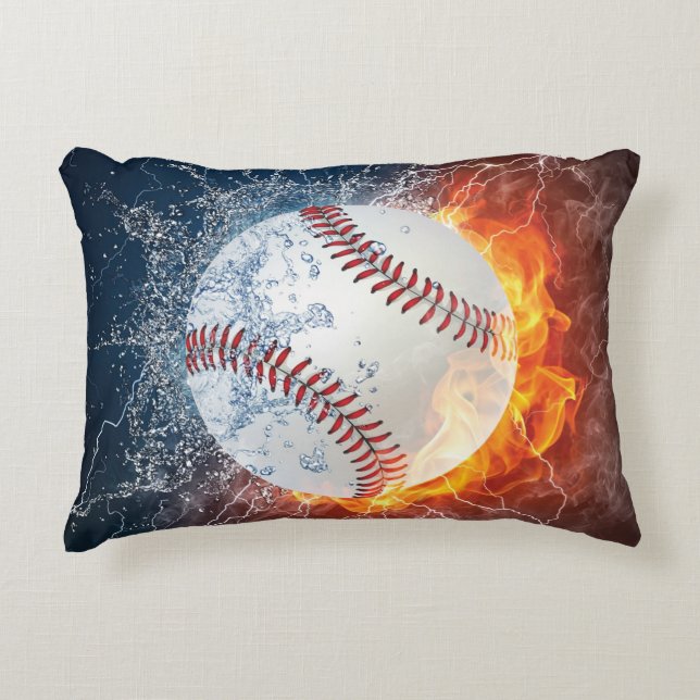 Baseball ball accent pillow (Front)