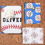 Baseball Ball Blue Pattern Kids Name Birthday Wrapping Paper Sheet<br><div class="desc">Baseball Ball Blue Pattern Kids Name Birthday Wrapping Paper Sheets. Personalize with your name.</div>