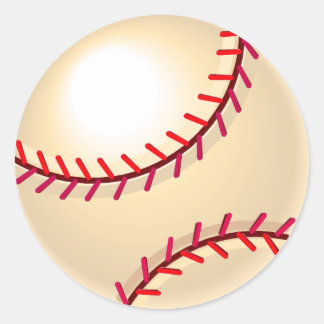 Baseball Ball Classic Round Sticker