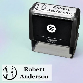 Baseball Ball Name Stamp