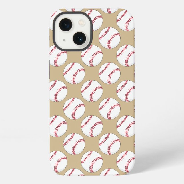 Baseball Ball Pattern iPhone Case (Back)