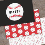 Baseball Ball Pattern Kids Name Birthday Wrapping Paper Sheet<br><div class="desc">Baseball Ball Pattern Kids Name Birthday Wrapping Paper Sheets. Personalize with your name or erase the text.</div>